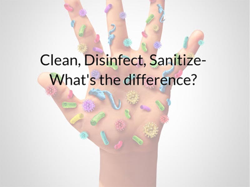 Clean, Disinfect, Sanitize - What's the Difference?